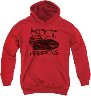 Trevco Knight Rider Kitt Happens Unisex Youth Pull-Over Hoodie