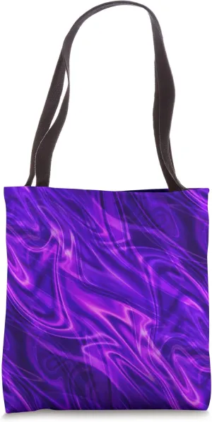 trippy swirl print purple psychedelic Tote Bag