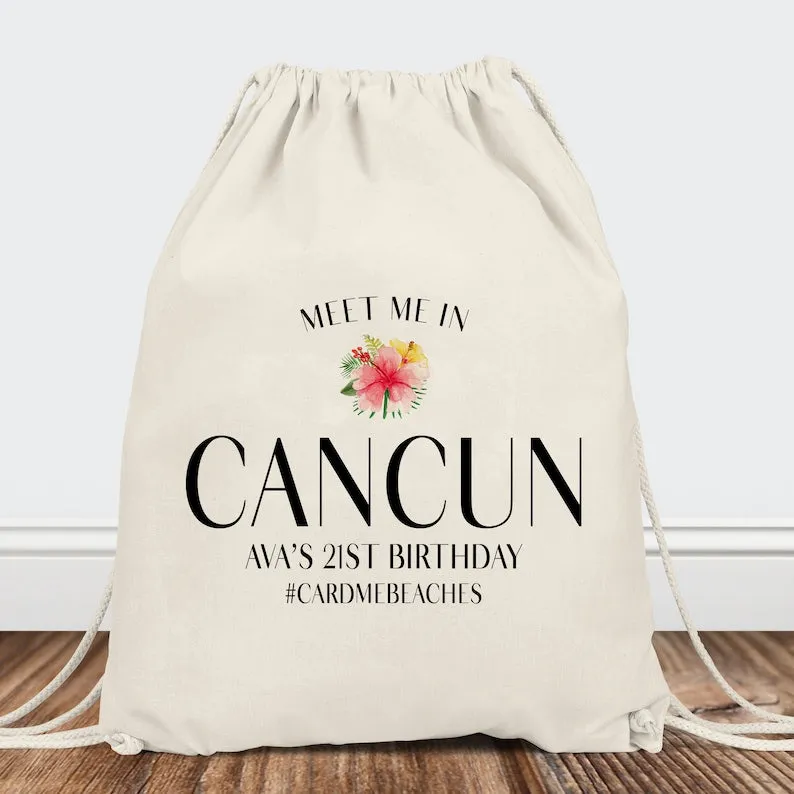 Tropical Wedding Welcome Bags, Beach Wedding Guest Hotel Welcome Totes, Birthday Trip, Custom Gift Bags