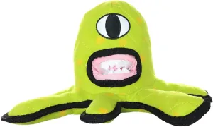 TUFFY - World's Tuffest Soft Dog Toy - Alien Green & Desert Bat-Squeaker- Multiple Layers. Made Durable, Strong & Tough. Interactive Play (Tug, Toss & Fetch). Machine Washable & Floats (Combo Pack)
