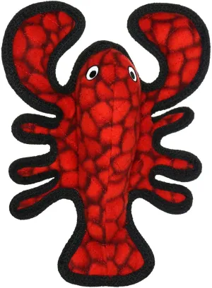 TUFFY - World's Tuffest Soft Dog Toy - Ocean Larry Lobster -Squeakers - Multiple Layers. Made Durable, Strong & Tough. Interactive Play (Tug, Toss & Fetch). Machine Washable & Floats. (Junior 2 Pack)
