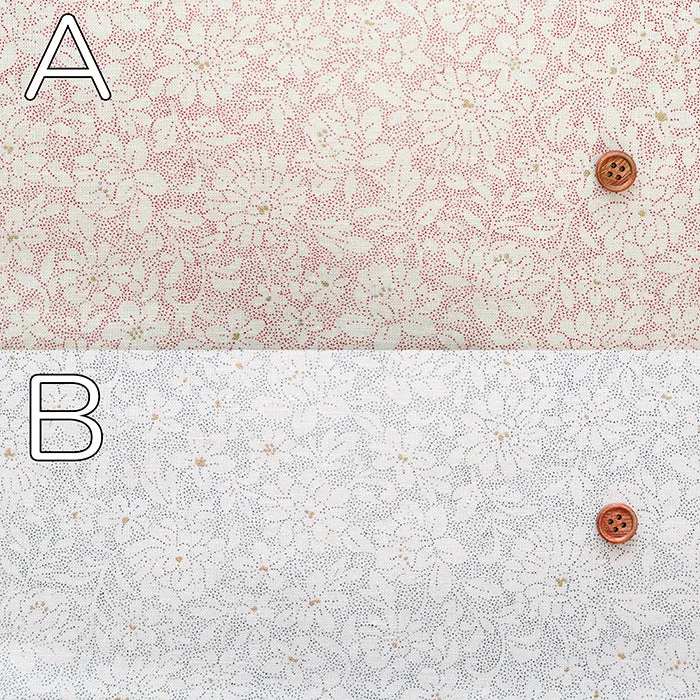 Tumbler Finished C/L Cotton Muslin printed Fabric  ~yasumin~ Flower