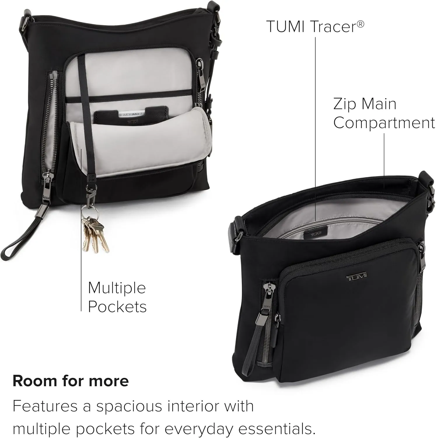 TUMI - Voyageur Tyler Crossbody - Nylon Crossbody Bag - Business, Travel Bag - Stain, Water-Resistant - Stylish Purse