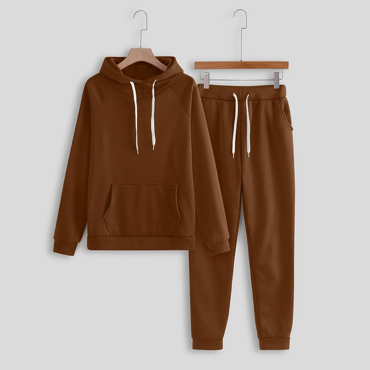 Two Piece Outfits Sweatsuits for Women Set Printed Hoodie and Sweatpants Set Jogging Suits with Kangaroo Pockets