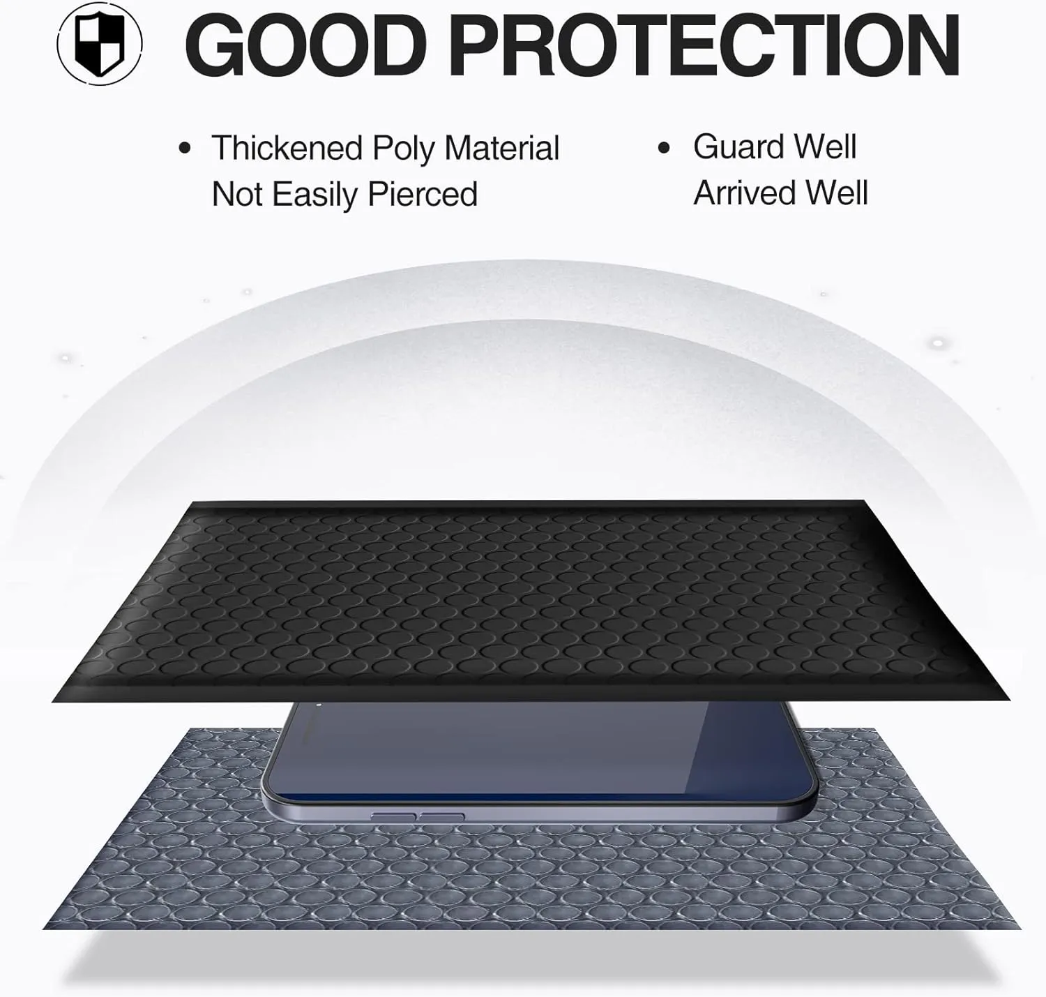 UCGOU Bubble Mailers 12x16 Inch 40 Pack Usable Size 12x15 Inch Large Padded Envelopes Black Waterproof Packaging Bags for Shipping Self Seal Strong Adhesion Envelopes for Jewelry Makeup Supplies
