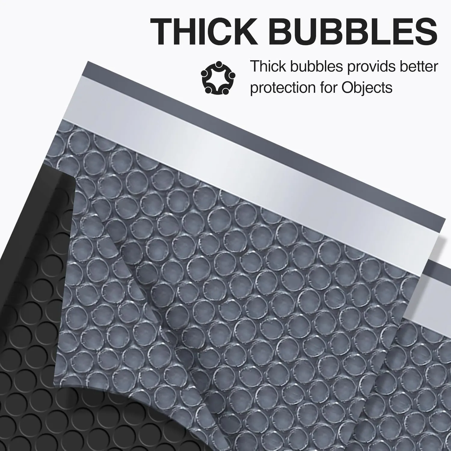 UCGOU Bubble Mailers 12x16 Inch 40 Pack Usable Size 12x15 Inch Large Padded Envelopes Black Waterproof Packaging Bags for Shipping Self Seal Strong Adhesion Envelopes for Jewelry Makeup Supplies