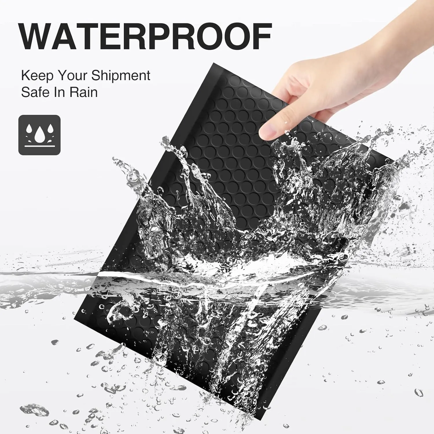 UCGOU Bubble Mailers 4x8 Inch Black 100 Pack Poly Padded Envelopes Small Business Mailing Packages Opaque Self Seal Boutique Shipping Bags Bubble Mailer