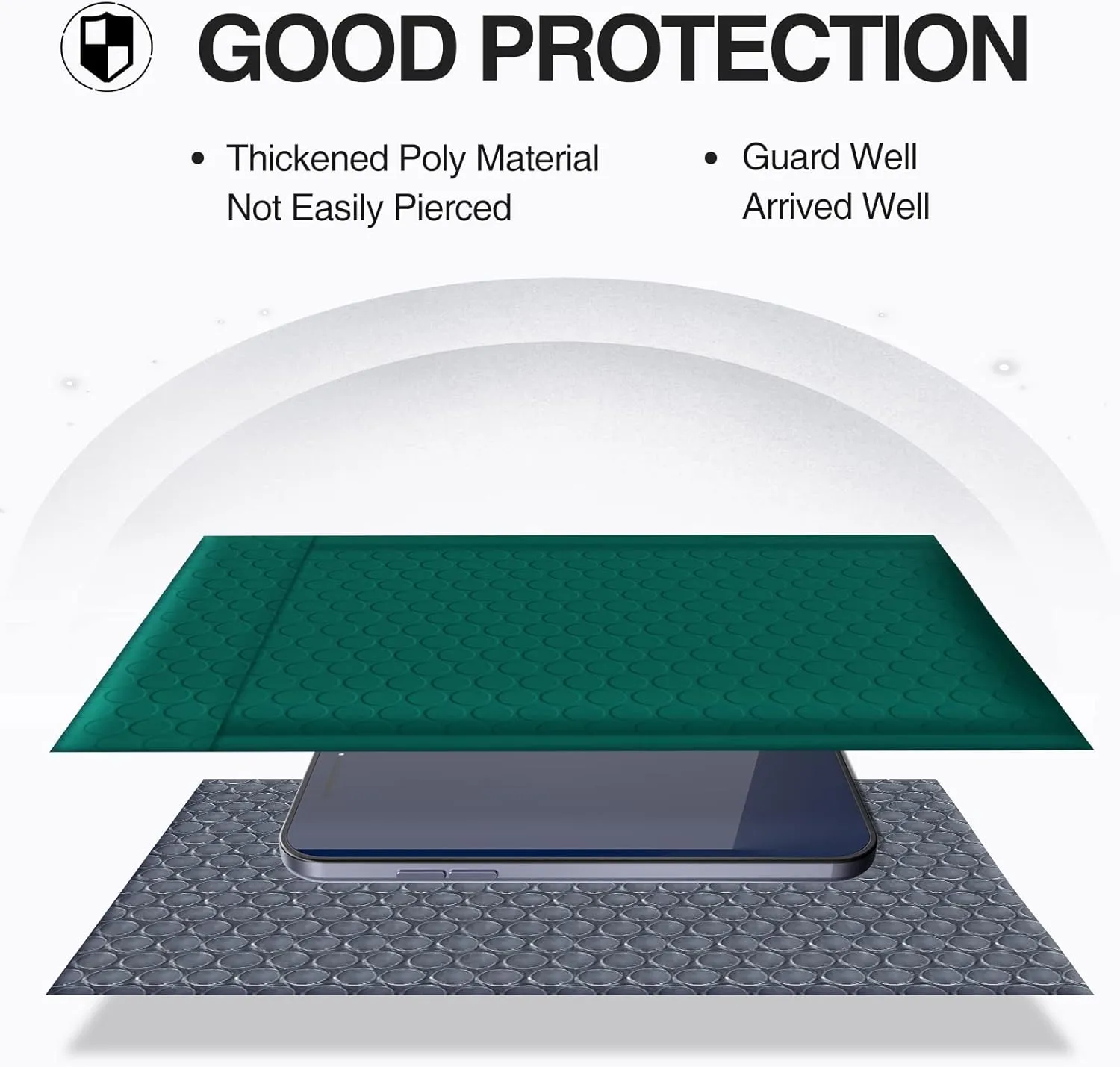 UCGOU Bubble Mailers 8.5x12 Inch Green 25 Pack Poly Padded Envelopes #2 Medium Mailing Opaque Packaging Postal Self Seal Waterproof Boutique Shipping Bags