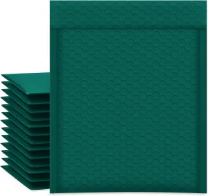 UCGOU Bubble Mailers 8.5x12 Inch Green 25 Pack Poly Padded Envelopes #2 Medium Mailing Opaque Packaging Postal Self Seal Waterproof Boutique Shipping Bags