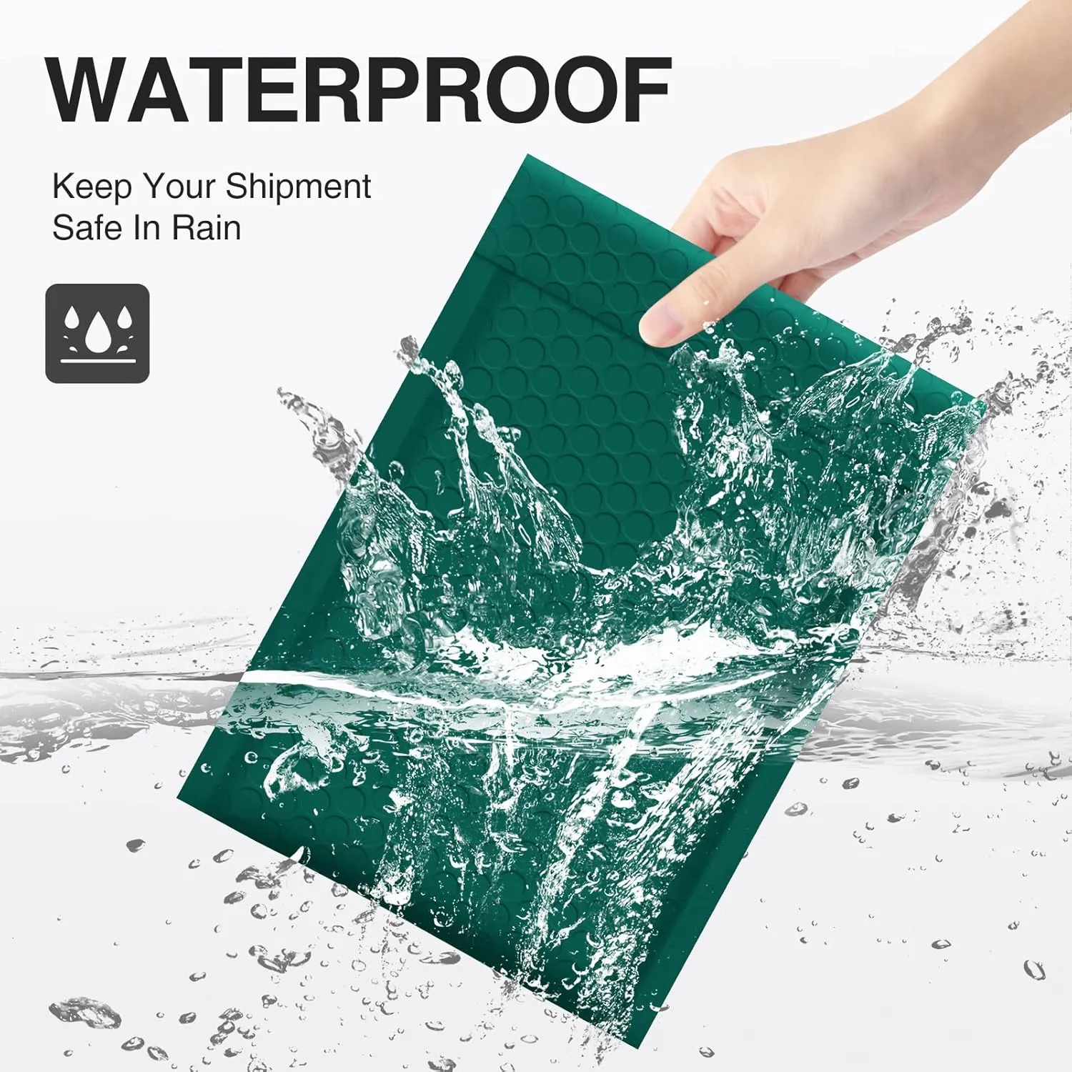 UCGOU Bubble Mailers 8.5x12 Inch Green 25 Pack Poly Padded Envelopes #2 Medium Mailing Opaque Packaging Postal Self Seal Waterproof Boutique Shipping Bags