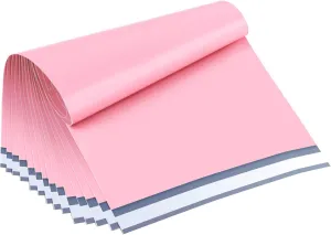 UCGOU Poly Mailers 14.5x19 Inch Light Pink 100 Pack Large Shipping Bags #7 Strong Thick Mailing Envelopes Self Sealing Adhesive Waterproof and Tear Proof Boutique Packaging Postal for Clothing