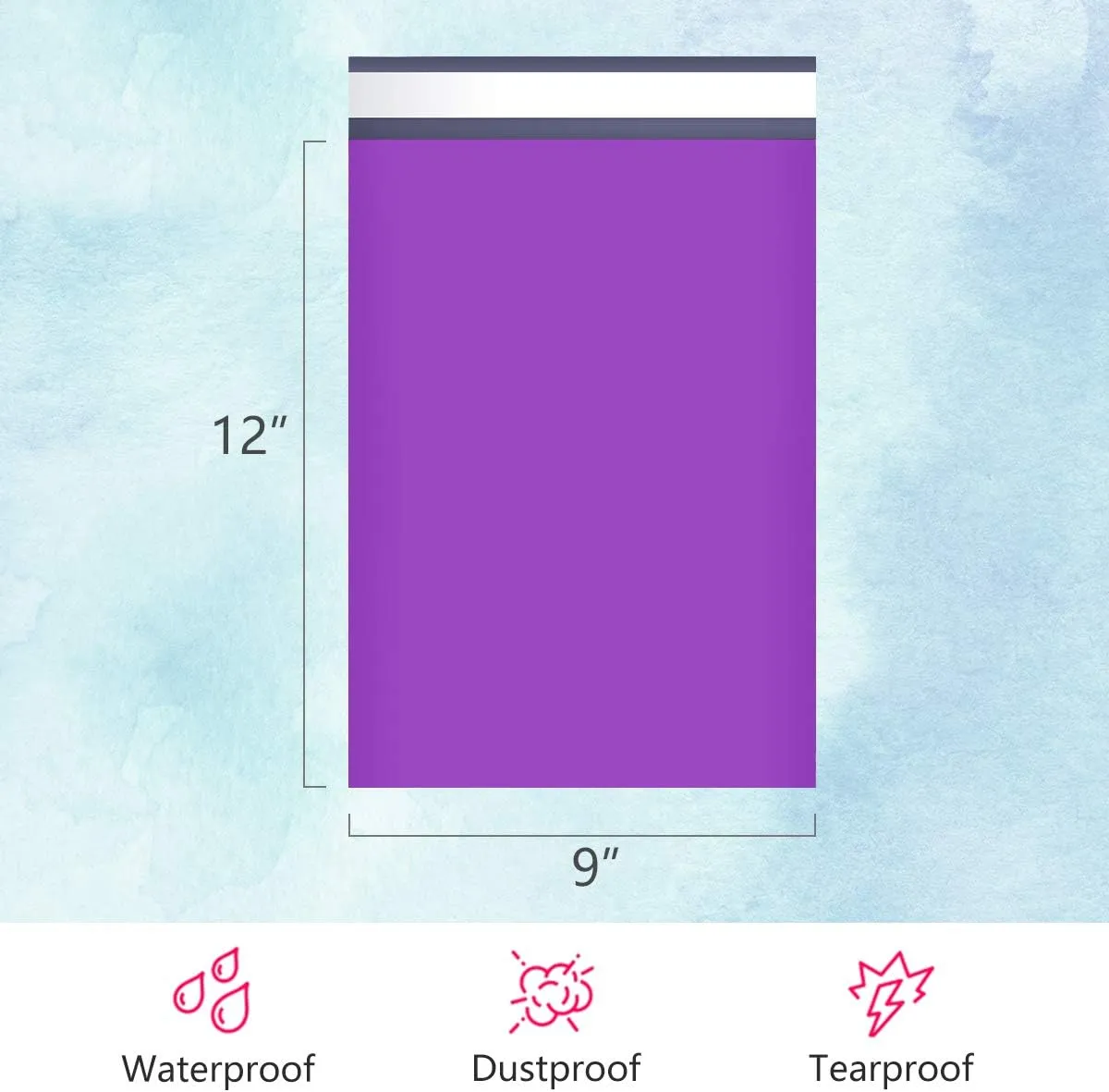 UCGOU Poly Mailers 9x12 Inch Purple 200 Pack Shipping Bags #3 Strong Mailing Envelopes Boutique Packaging Postal Self Seal Adhesive Waterproof and Tear Proof Small Business for Clothes Books