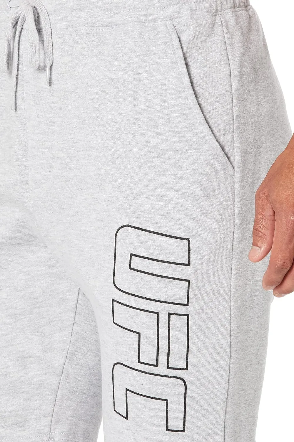 UFC Men's Fleece Shorts - Adjustable Fit, Print, Official Apparel