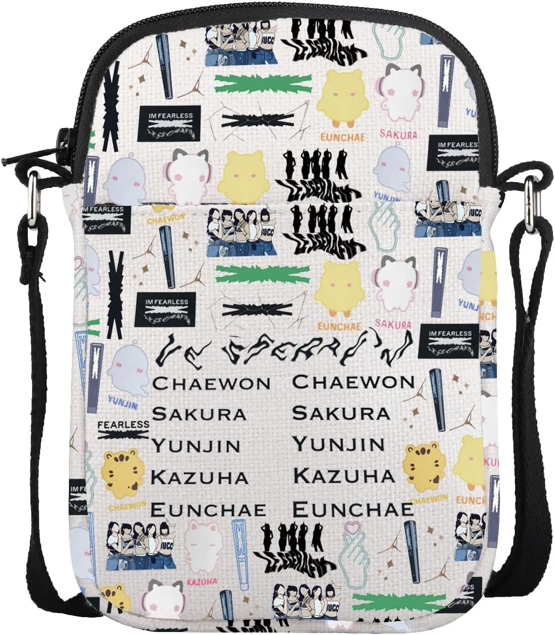 UJIMS Kpop Merch Kpop Lover Crossbody Bag Korean Group Fans Gift Kpop Music Lovers Gift Singer Album Gift