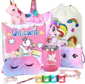 Unicorn Gifts Unicorn Water Bottle Eye Mask Crossbody Bag Purse Necklace Bracelet Unicorn, Christmas Birthday Gift Idea for 15  Years Old
