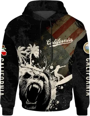 Unisex 3d printed American USA States Hoodie Pullover Sweatshirts Hoodies
