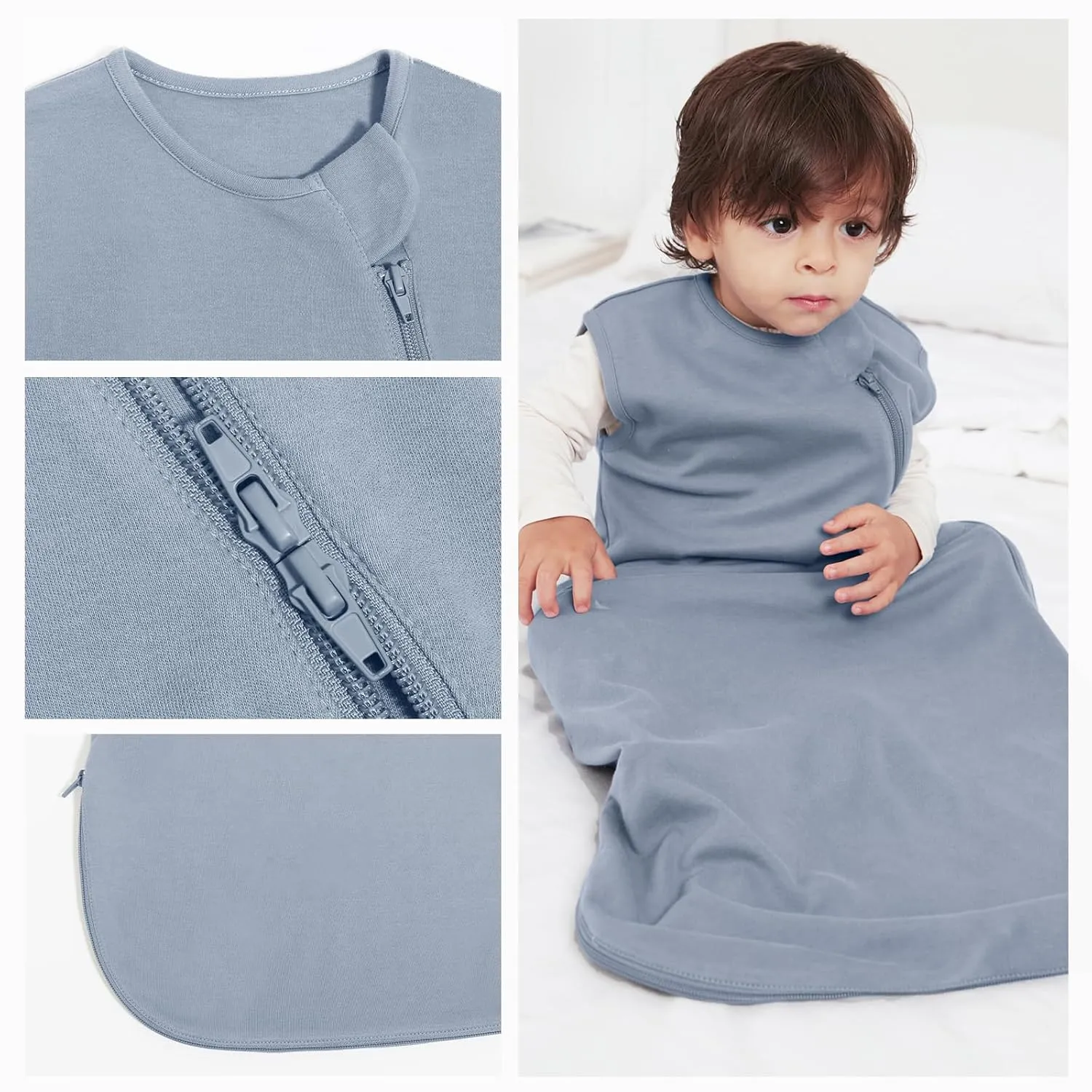 Unisex Sleeping Bag for Babies and Toddlers 0.5 Tog Sleep Sack 6-18 Months, Newborn Sleep Sack, Wearable Blanket Baby,One Piece Sleeveless Sleep Sacks,Gifts for Baby