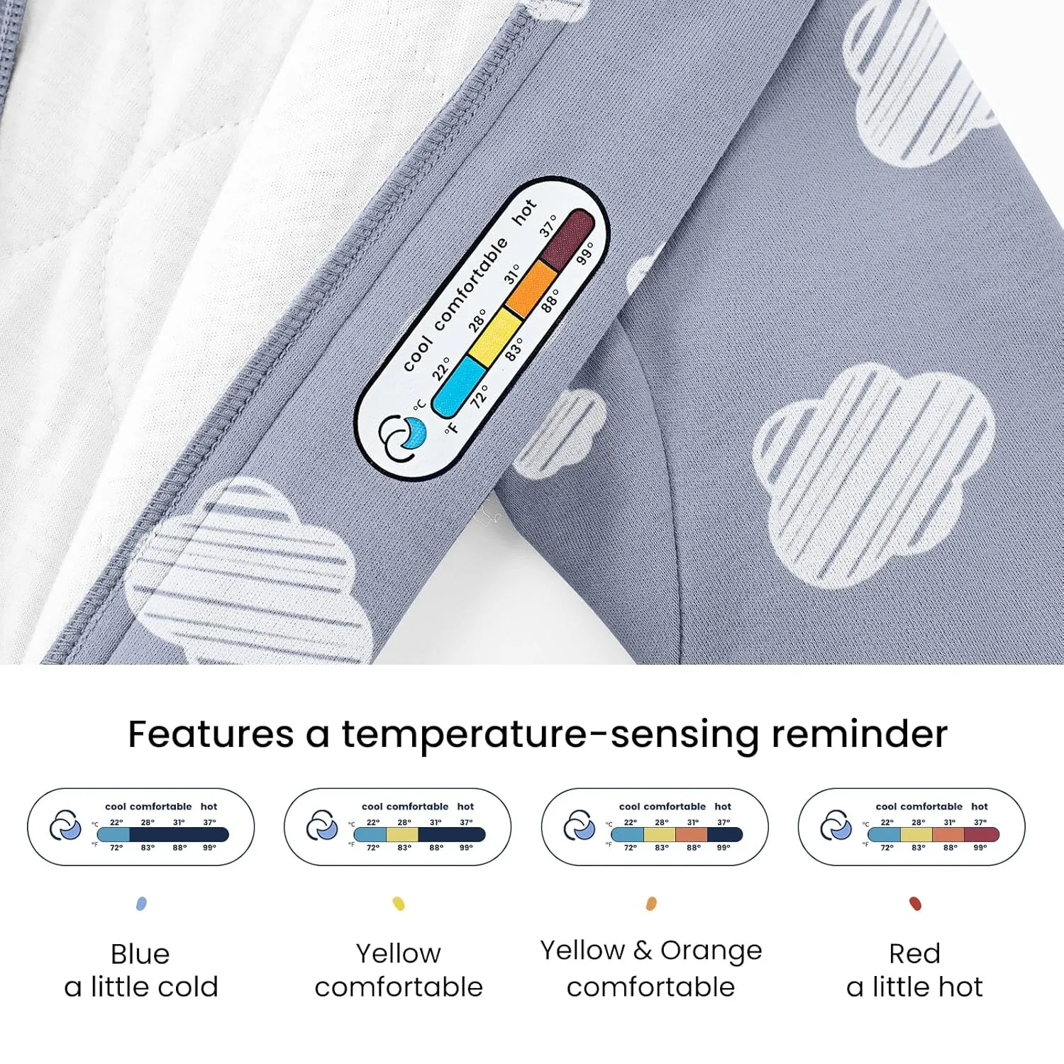 Unisex Sleeping Bag for Babies and Toddlers 2.5 Tog Sleep Sack 0-6Months, Baby Sleep Sack, Long Sleeve Sleep Sack, Wearable Blanket Baby,One piece with sleeves,Gifts for Baby