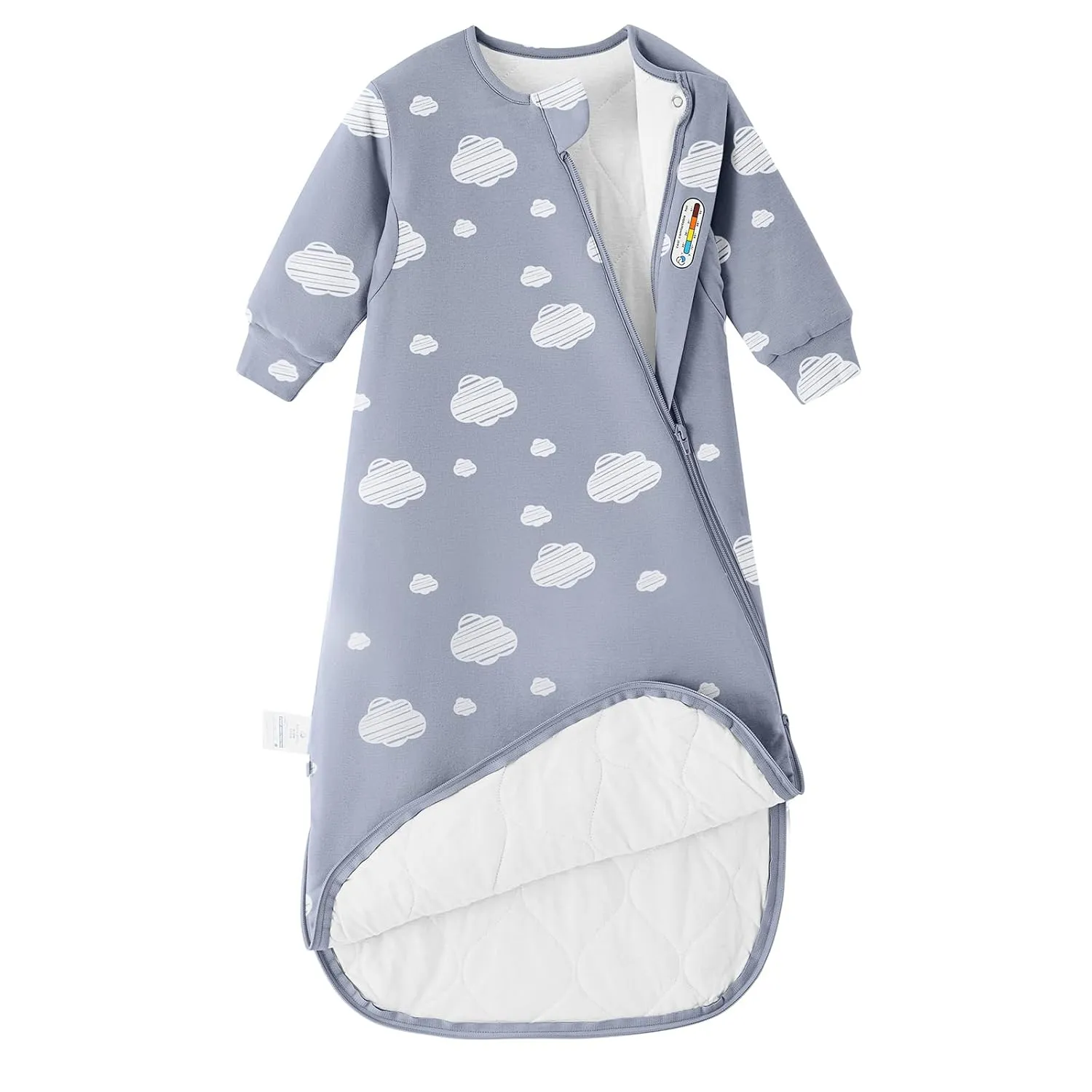 Unisex Sleeping Bag for Babies and Toddlers 2.5 Tog Sleep Sack 0-6Months, Baby Sleep Sack, Long Sleeve Sleep Sack, Wearable Blanket Baby,One piece with sleeves,Gifts for Baby