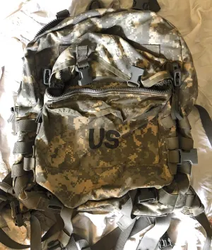 US Army Military Issue Tactical Digital Camo Camouflage ACU ASSAULT 3 Days MOLLE BACK PACK Ruck Sack Backpack Carrier for Hunting Shooting Hiking Camping Outdoor by US Government Issue GI USGI