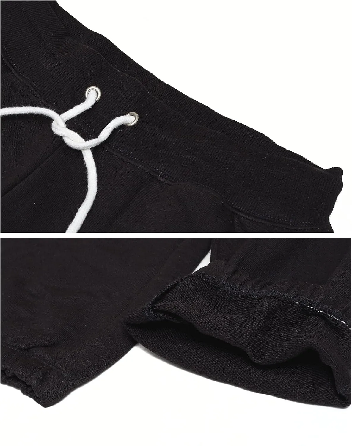 U.S. Polo Assn. Womens 2 Pack Printed French Terry Boyfriend Jogger Sweatpants
