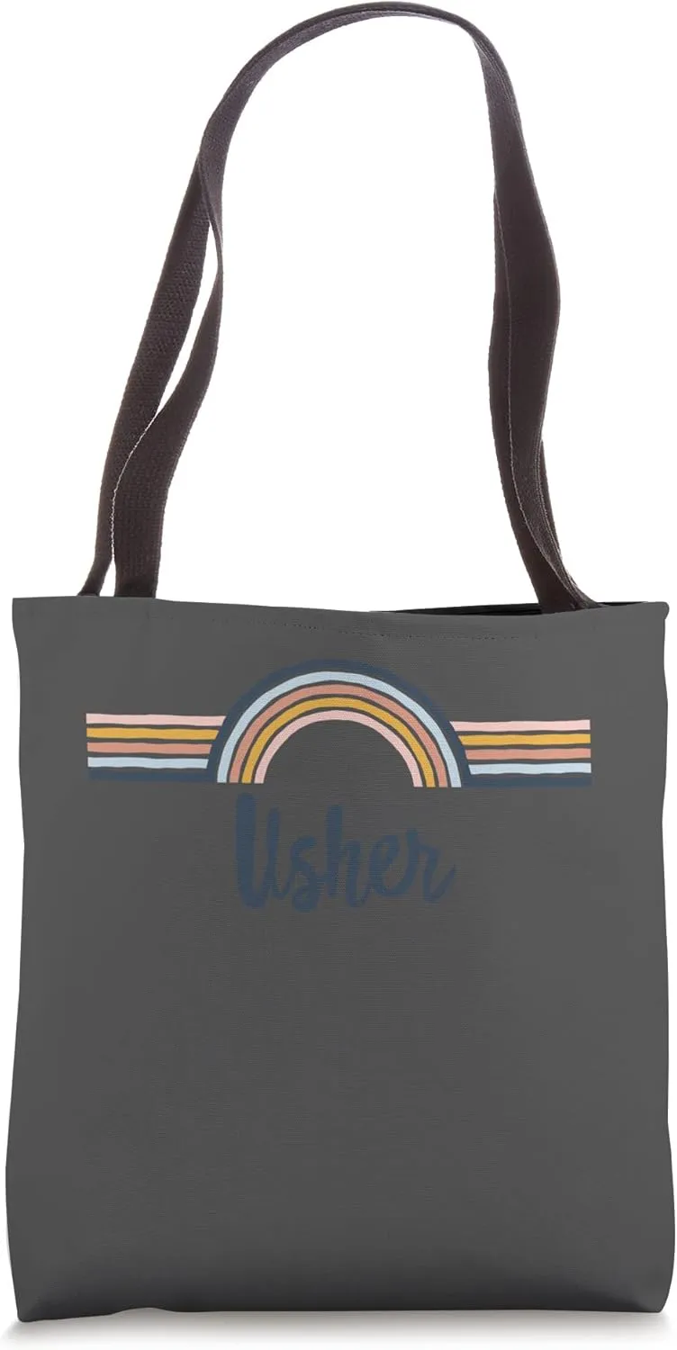 Usher boho Rainbow Design, Cool Matching Usher Team Tote Bag