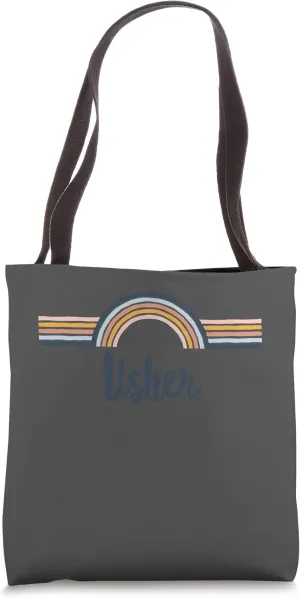 Usher boho Rainbow Design, Cool Matching Usher Team Tote Bag
