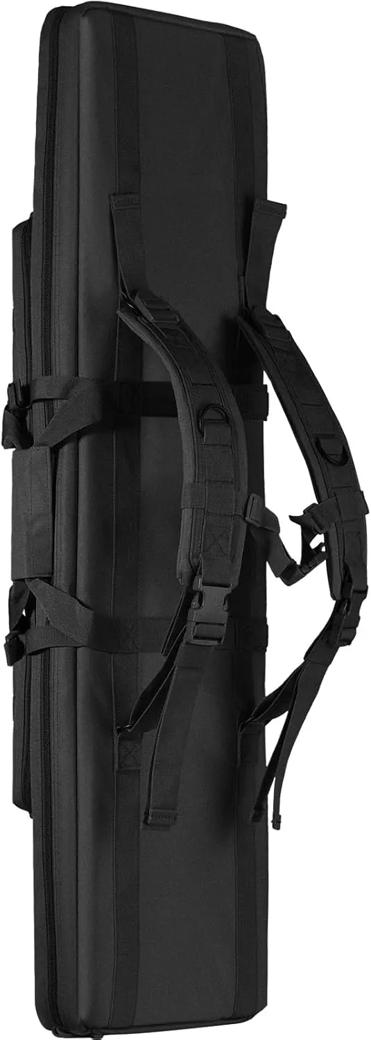VEVOR Rifle Bag, Tactical Double Long Gun Bag, Soft Rifle Case with Lockable Zipper, Portable Handle & Shoulder Strap, 3 Large Storage Pockets Rifle Case for Two 40" Rifles & 2 Pistols