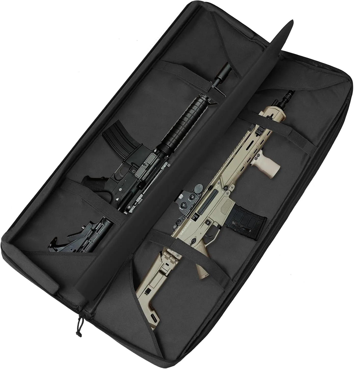VEVOR Rifle Bag, Tactical Double Long Gun Bag, Soft Rifle Case with Lockable Zipper, Portable Handle & Shoulder Strap, 3 Large Storage Pockets Rifle Case for Two 40" Rifles & 2 Pistols