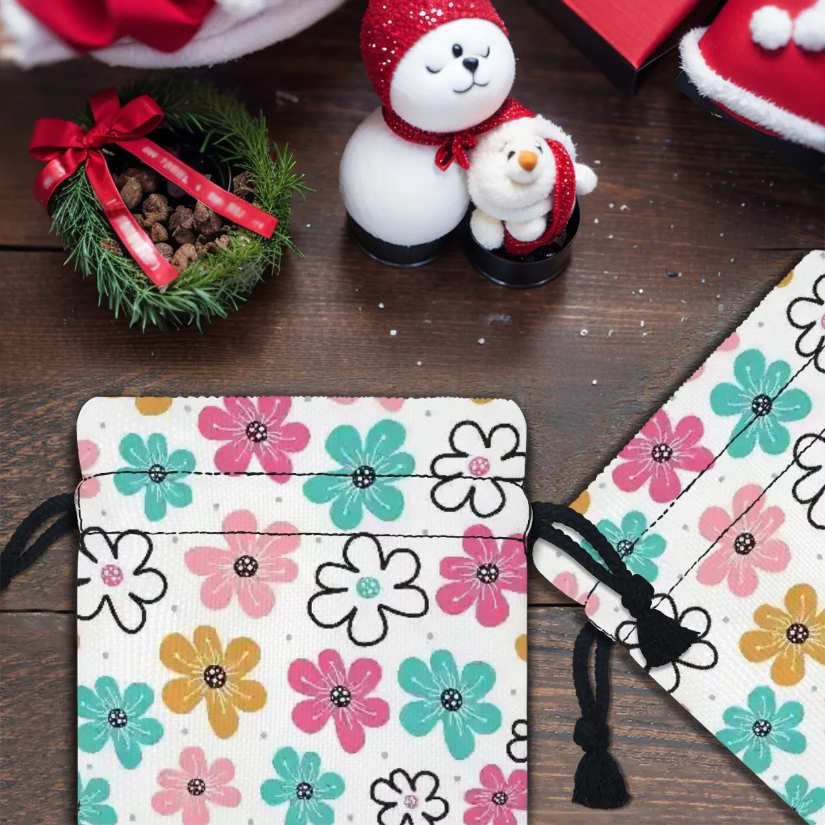 Vibrant Whimsical Drawstring Gift Bags for Every Occasion