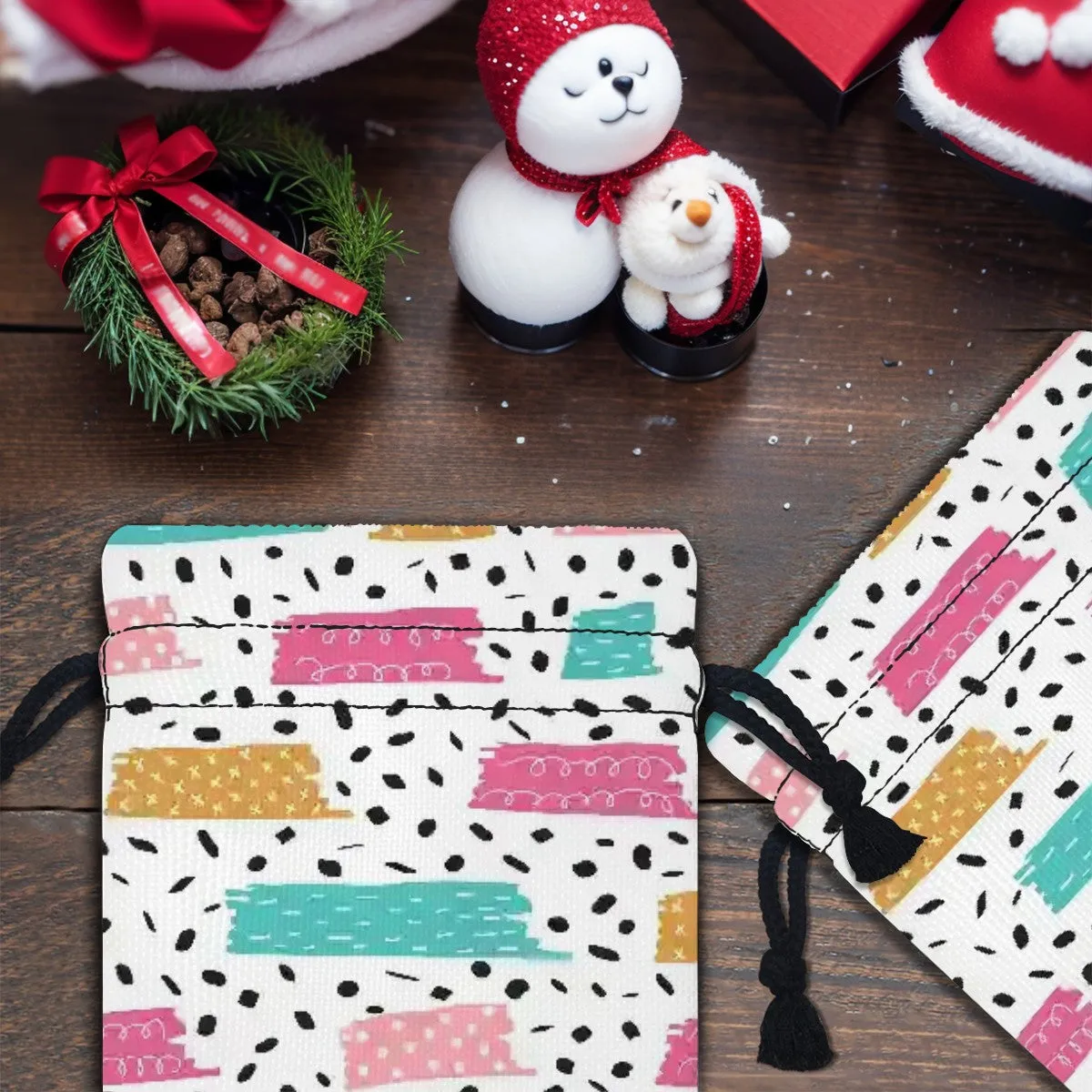 Vibrant Whimsical Drawstring Gift Bags for Every Occasion