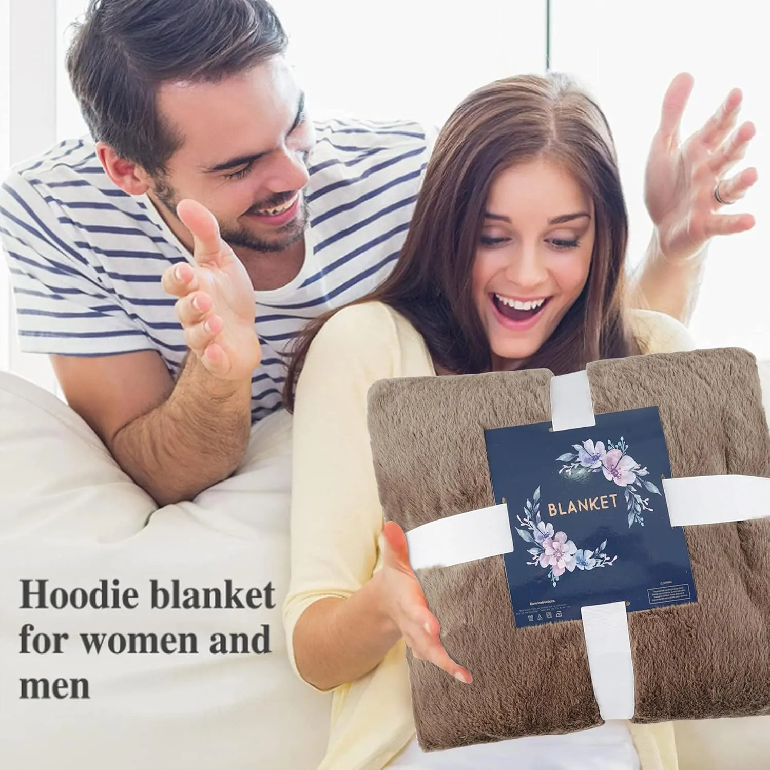 Viviland Blanket Hoodie Oversized Super Soft Warm Giant Pullover with Large Front Pocket,Gifts for Women Men Teenagers