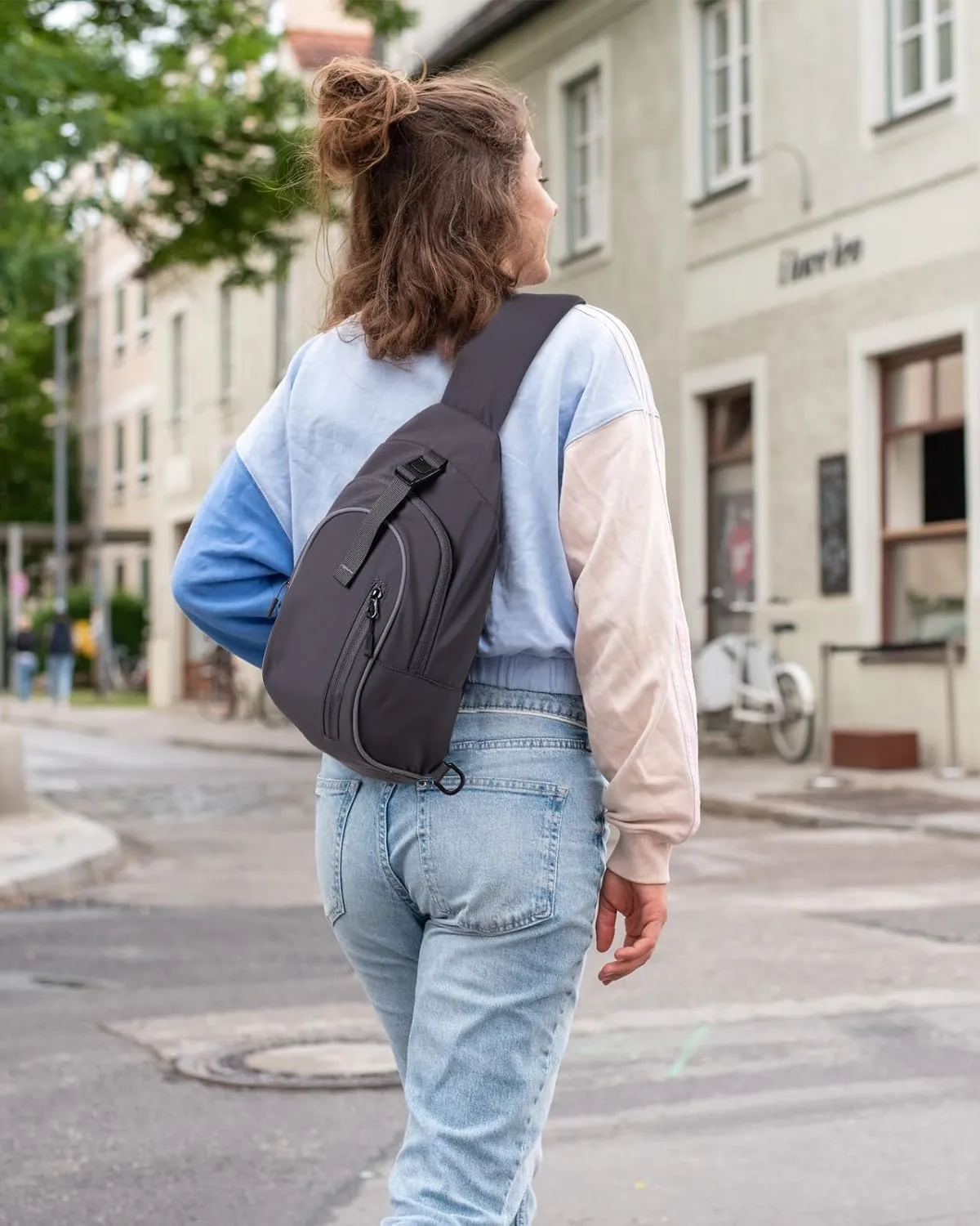 WATERFLY Crossbody Sling Backpack Sling Bag: Small and Stylish Design for Hiking Travel and Everyday Use