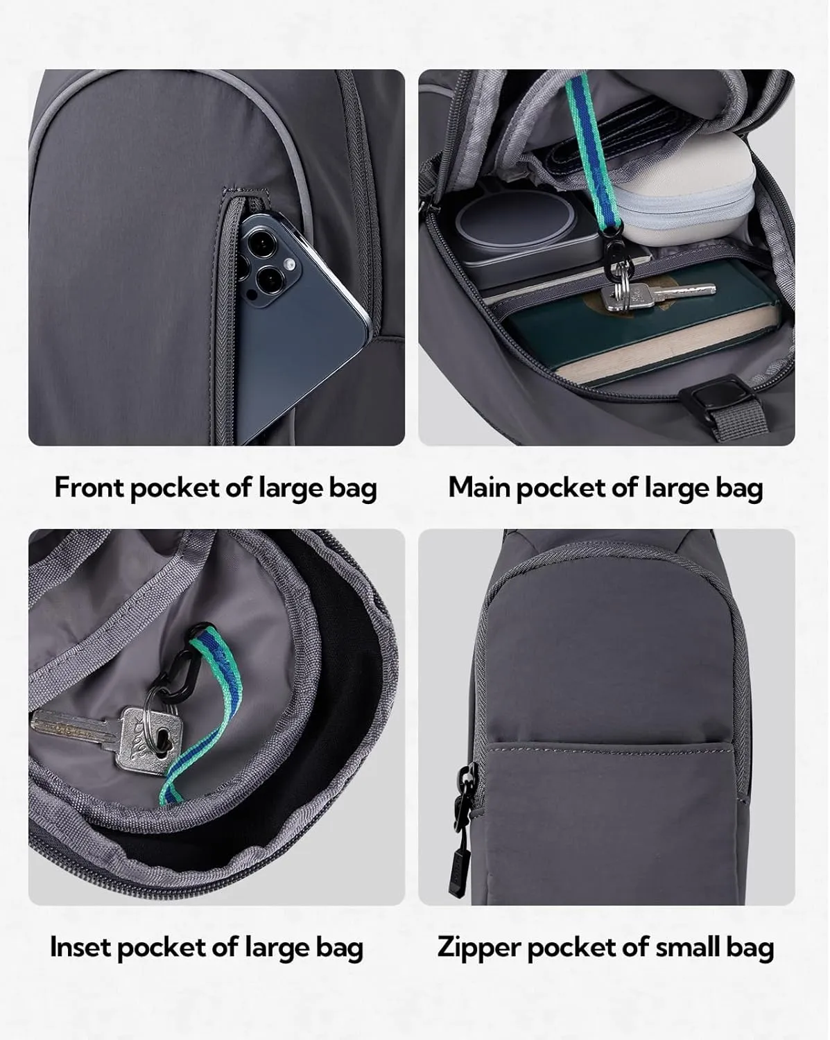 WATERFLY Crossbody Sling Backpack Sling Bag: Small and Stylish Design for Hiking Travel and Everyday Use