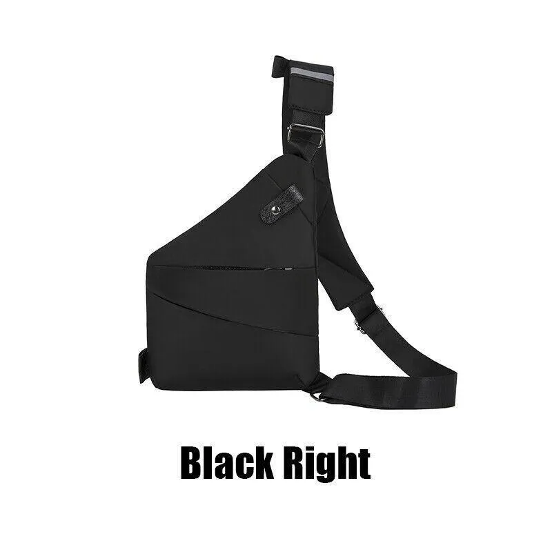 Waterproof Bag Personal Anti Theft Shoulder Man Pocket Portable Chest Travel Black