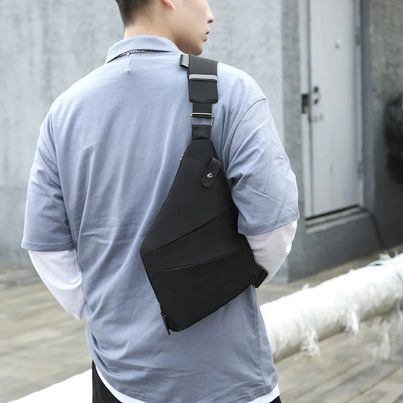 Waterproof Bag Personal Anti Theft Shoulder Man Pocket Portable Chest Travel Black
