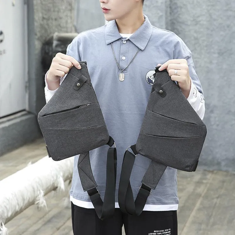 Waterproof Bag Personal Anti Theft Shoulder Man Pocket Portable Chest Travel Black