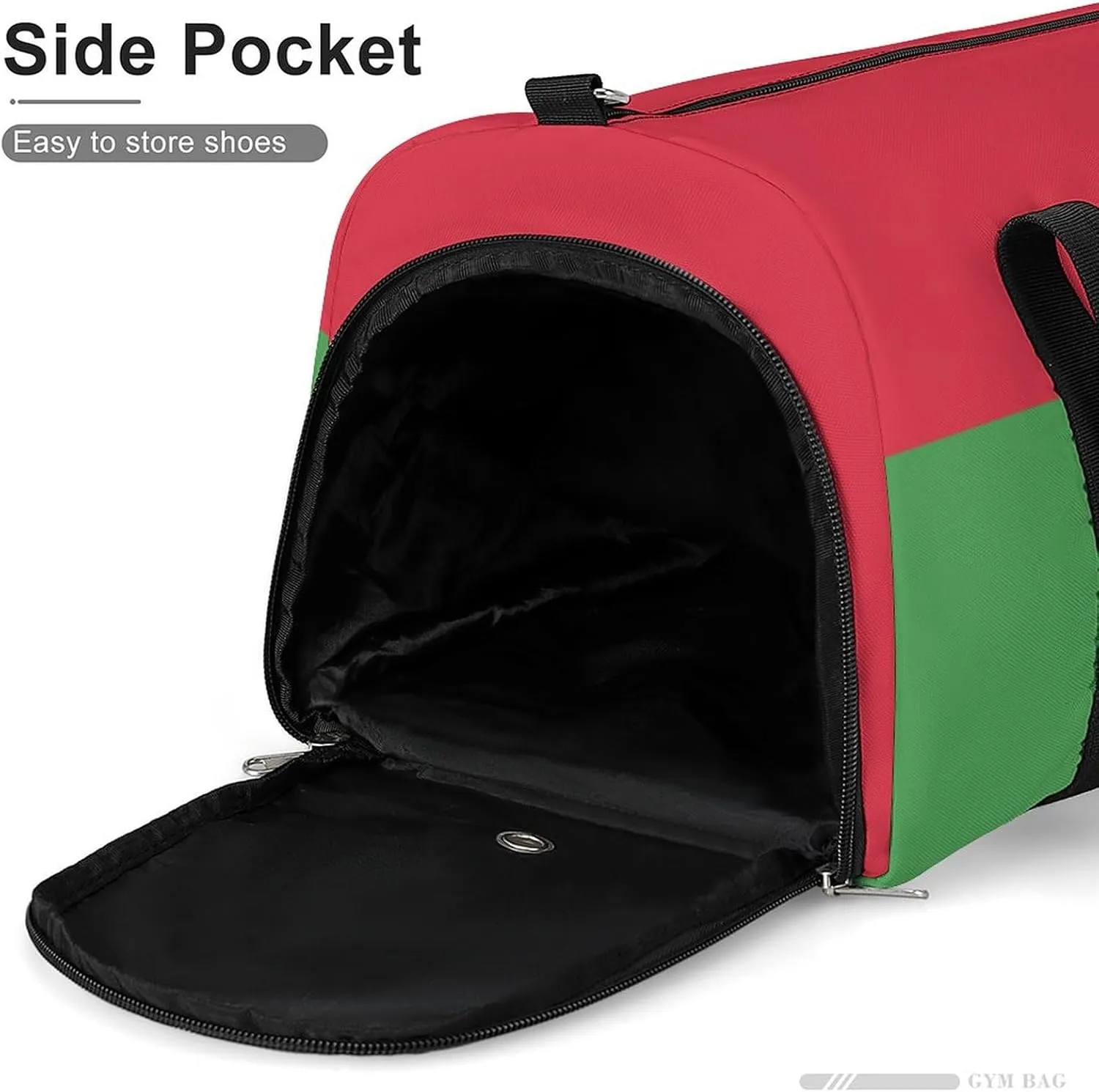 Waterproof Burkina Faso Flag Sports Duffel Bag for Men Women with Shoe Compartment and Wet Pocket