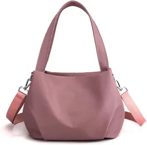Waterproof Nylon Tote Bag for Women Small Top Handle Satchel Purse Lightweight Shoulder Handbag Casual Crossbody Purse