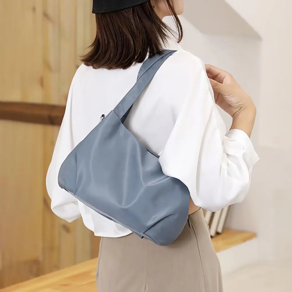 Waterproof Nylon Tote Bag for Women Small Top Handle Satchel Purse Lightweight Shoulder Handbag Casual Crossbody Purse