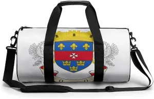 Waterproof Saint Barthelemy Flag Gym Bag with Wet Pocket Sports Duffel for Beach Yoga Weekender Travel