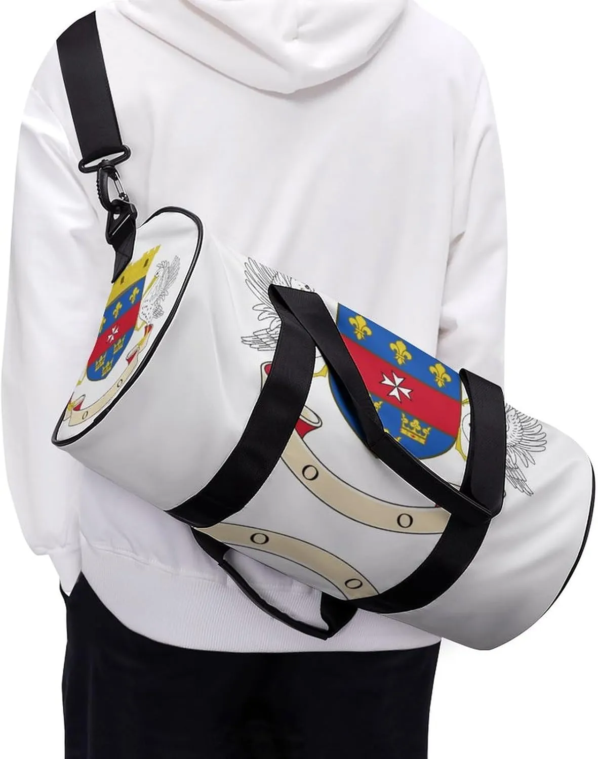 Waterproof Saint Barthelemy Flag Gym Bag with Wet Pocket Sports Duffel for Beach Yoga Weekender Travel