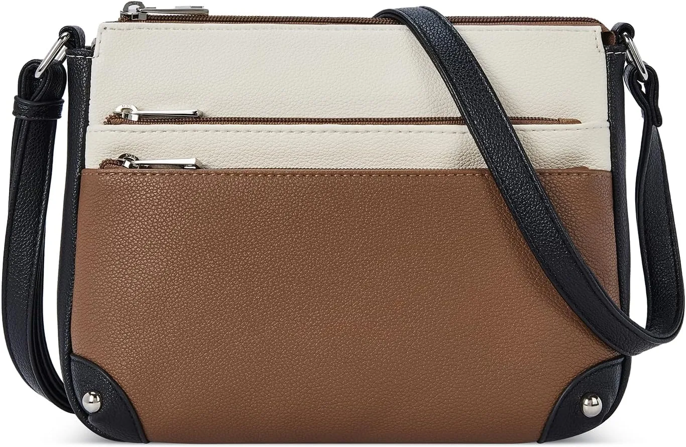 WESTBRONCO Crossbody Bags for Women, Medium Size Shoulder Handbags, Satchel Purse with Multi Zipper Pocket