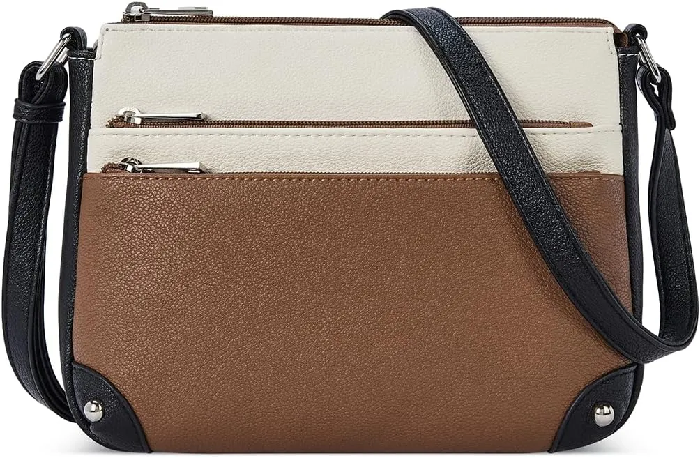 WESTBRONCO Crossbody Bags for Women, Medium Size Shoulder Handbags, Satchel Purse with Multi Zipper Pocket