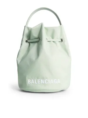 Wheel XS Drawstring Bucket Bag in Green