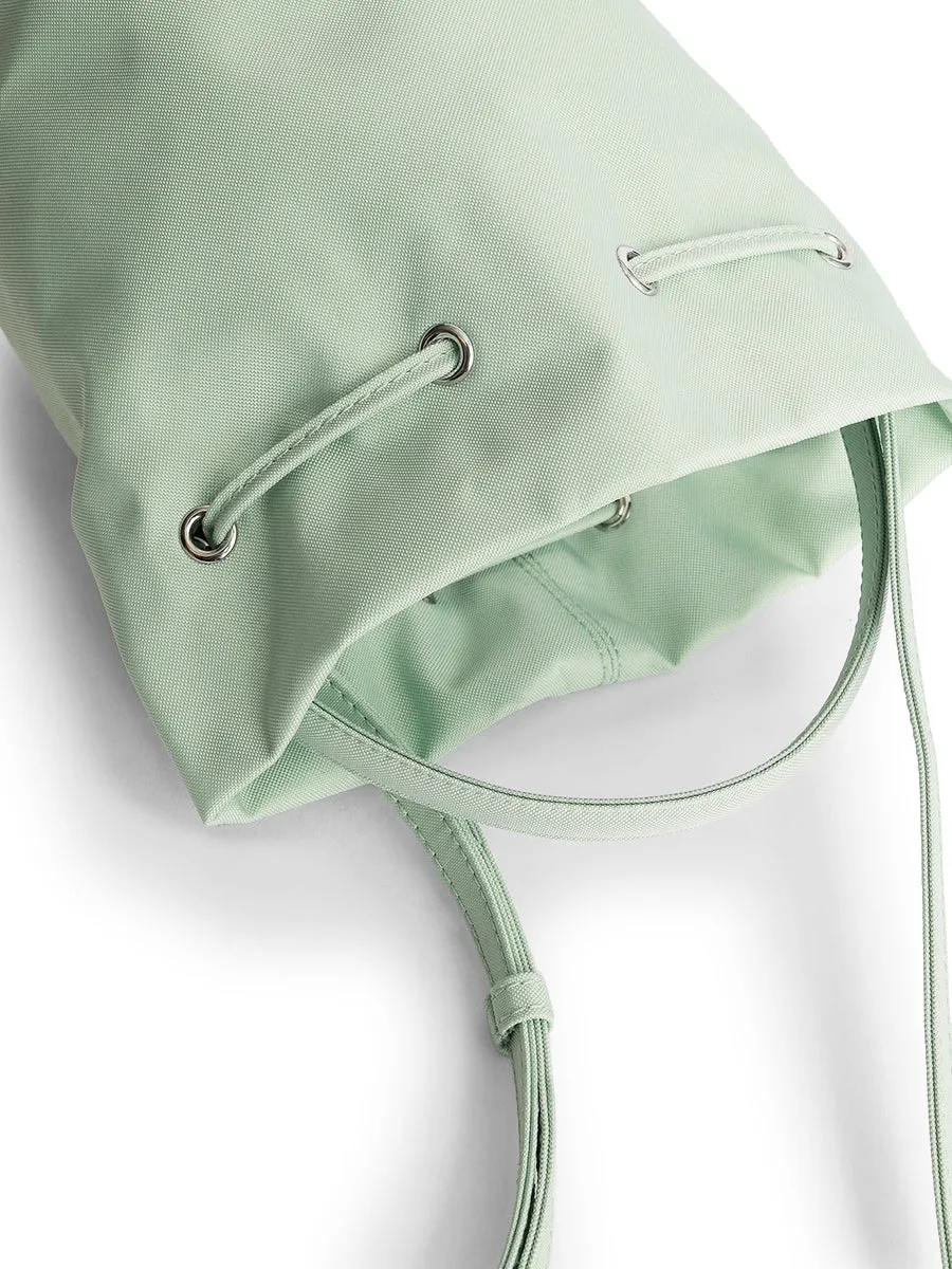 Wheel XS Drawstring Bucket Bag in Green