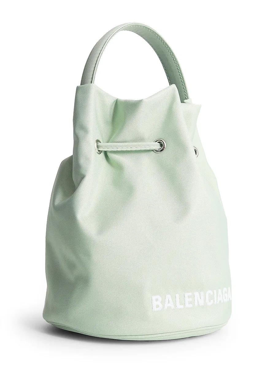 Wheel XS Drawstring Bucket Bag in Green