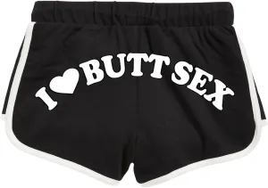 Wild Bobby I Heart Daddy Women's Cotton Athletic Booty Shorts