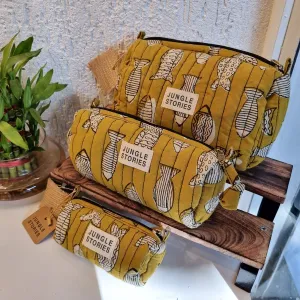 WildNest Quilted Pouch Set | 3 Sizes