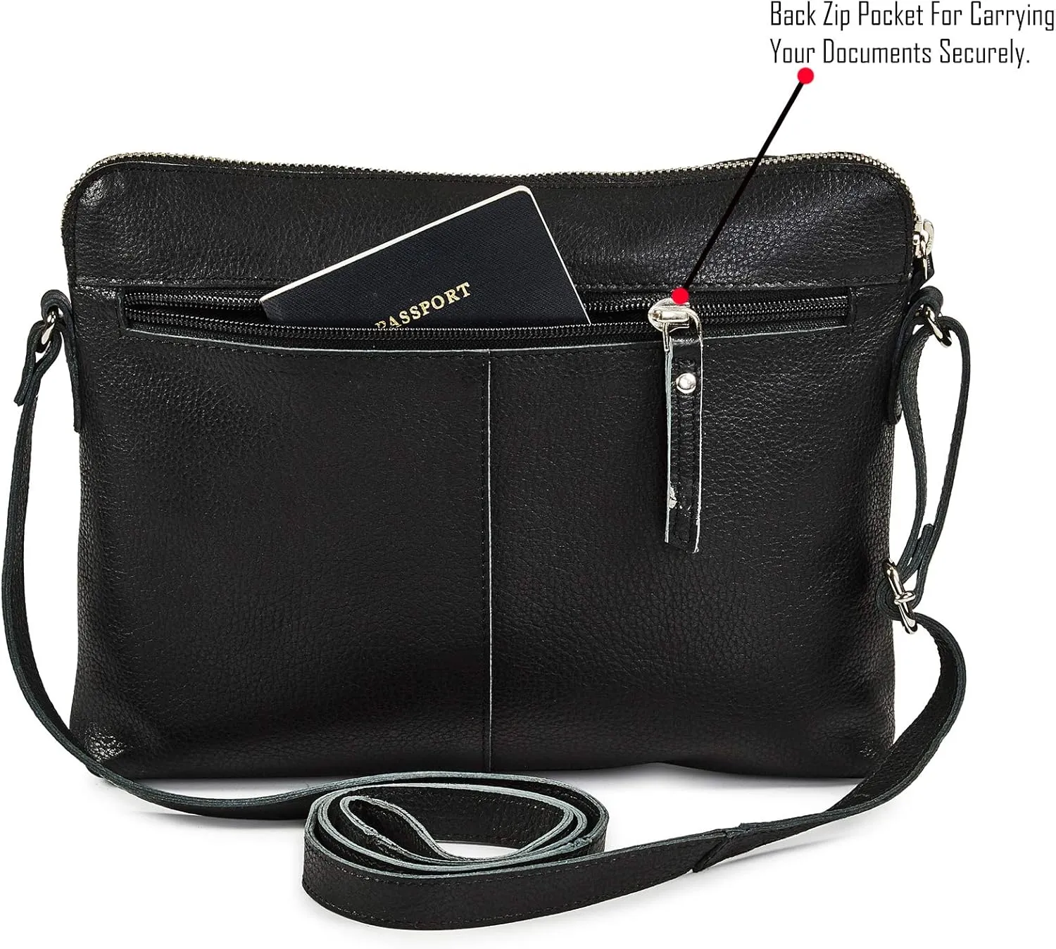 Wise Owl Accessories Small Soft Pebbled Real Leather Crossbody Handbags Purses Sling Crossover Shoulder Bag